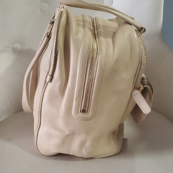 Jimmy Choo Chic Beige and Brown Women's Satchel - Picture 4 of 15
